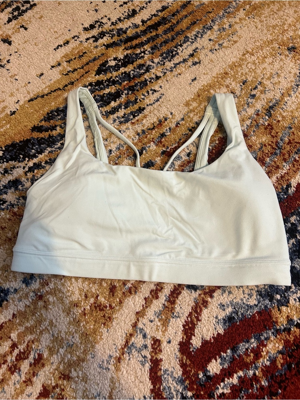 Athleta Light Cream Seamless Sports Bralette